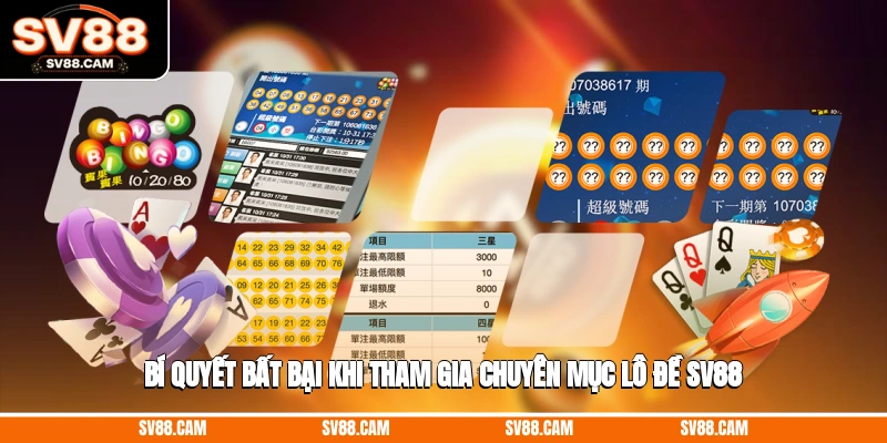 Bí quyết bất bại khi tham gia chuyên mục lô đề SV88 lô đề SV88